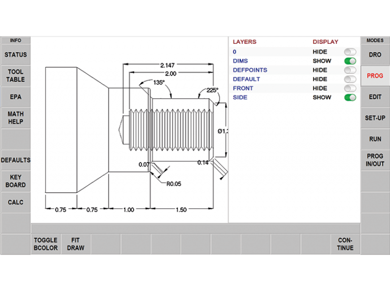 Prototrak  RMX/RLX/KMX 2D AutoCAD DXF Converter