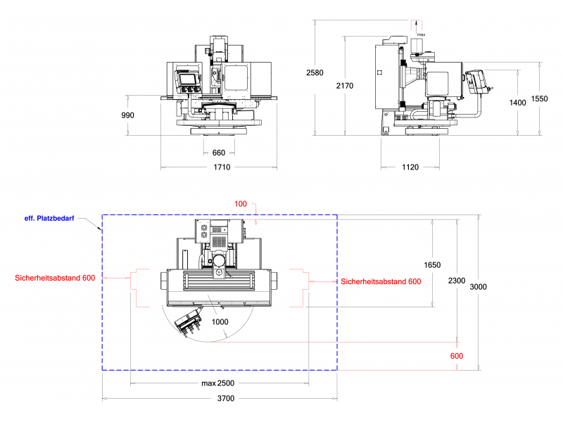 RETROMILL RMX 750  Bett Bohr-Fräsmaschine